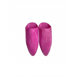 Babouche in camoscio rosa...