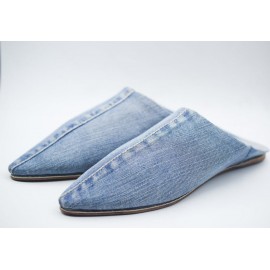 Pantuflas jeans hechas a mano