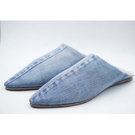 Ročno izdelane jeans babouche.