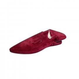Babouches en Daim Rouge -...