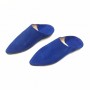 Modré semišové pantofle