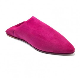 Pantofole in camoscio rosa