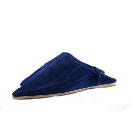 Pantofole in camoscio blu