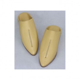 beige men's fashion slippers