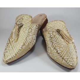 luxury golden slippers