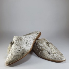 Luxury fabric slippers with...