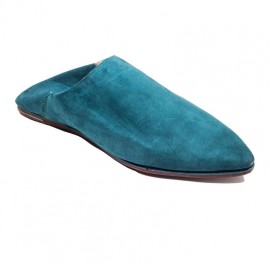 Pantofole in camoscio blu