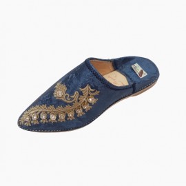 Chic blue slippers