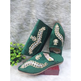 Chic zelene babouche in...