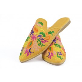 Handmade yellow slippers